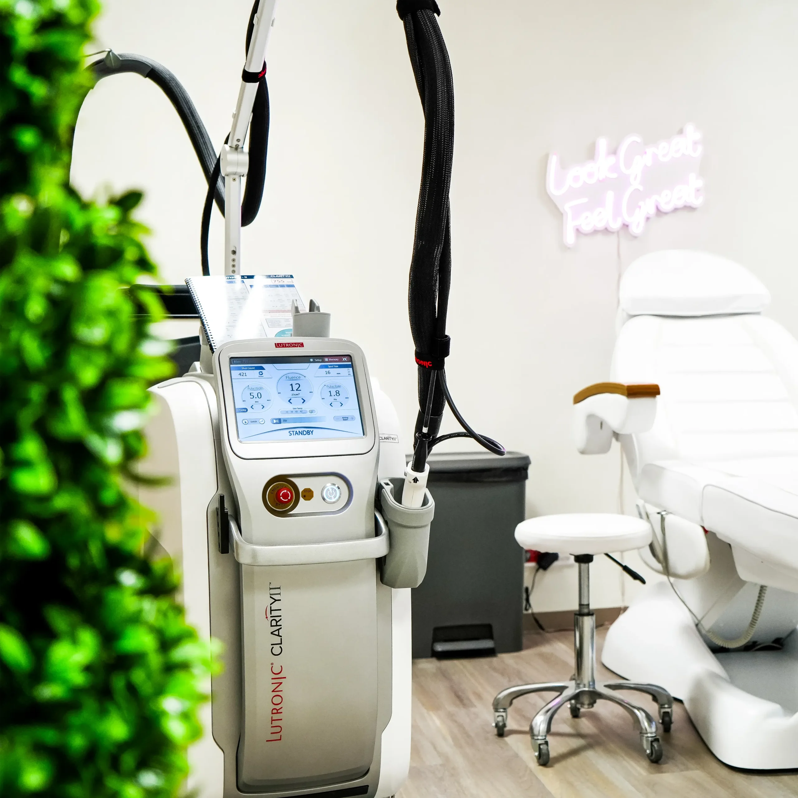 Athena Laser machine et siège